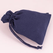 Custom Jewelry Packaging Pouch, Coins, Herbal and Cosmetic Products Packaging Pouch, Drawstring Pouch With Brand Logo (Navy Blue, Pack Of 100)-CraftJaipur
